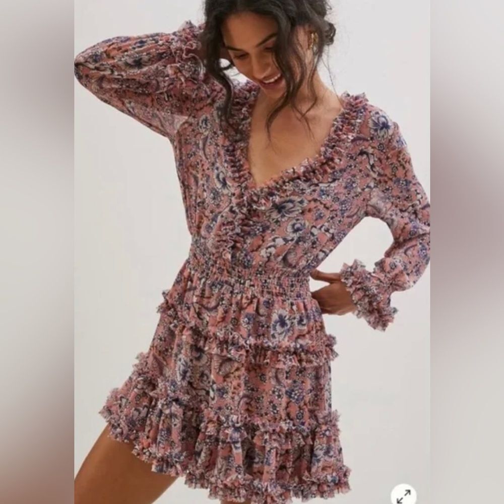 Misa Los Angeles Bridget Mini Dress In Petals of Live Size Small